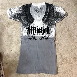 Affliction V neck shirt
